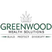 Greenwood Wealth Solutions logo. An icon of a crown sits above the text. Below the company name is text reading Build. Protect. Diversify
