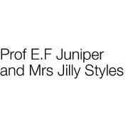 Text reading Prof E.F Juniper and Mrs Jilly Styles