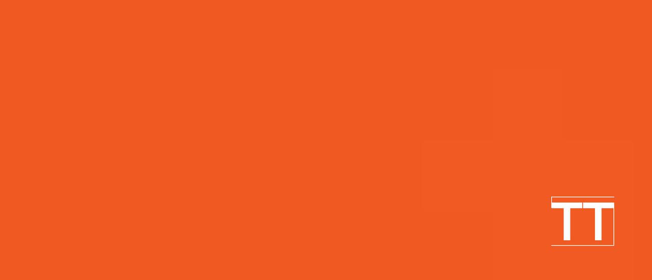 An orange backing with 'TT' in white font on the top