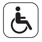 A wheelchair symbol