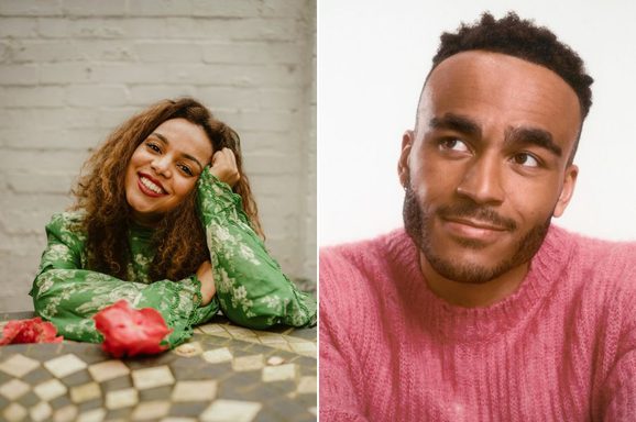 Side by side images of Catherine Joy White and Munya Chawawa. Catherine is looking directly into the camera and smiling, and Munya is looking to the side.