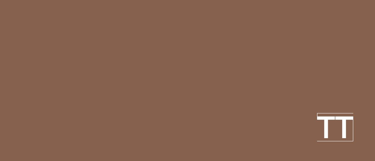 A brown backing with 'TT' in white font on the top